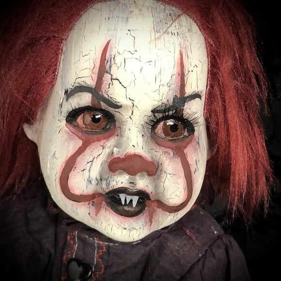 OOAK Creepy Odd 17 “ Haunted Ghost Clown Doll Scary Halloween Horror Art Doll - Picture 12 of 16